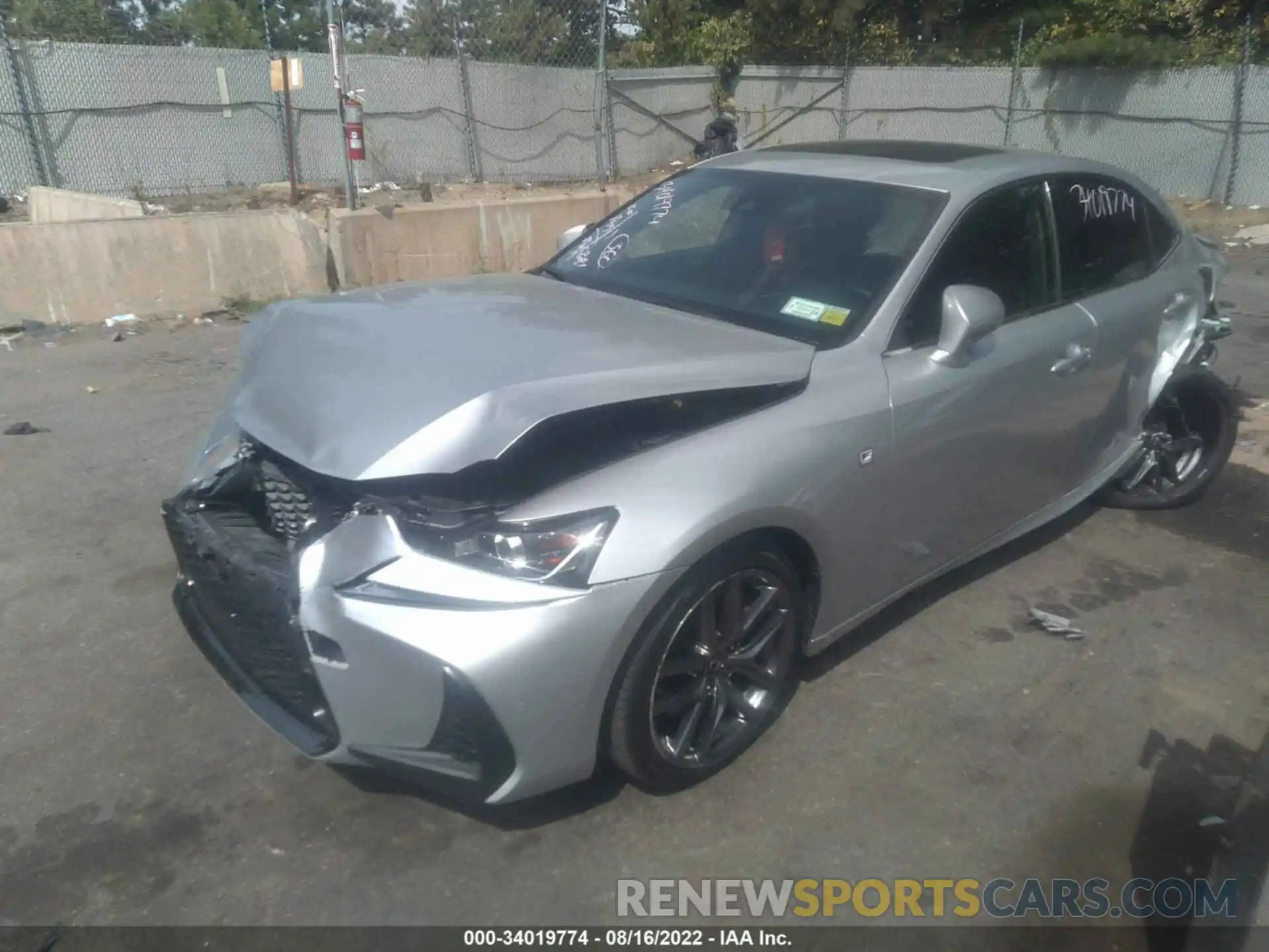 2 Photograph of a damaged car JTHBA1D26K5090699 LEXUS IS 2019