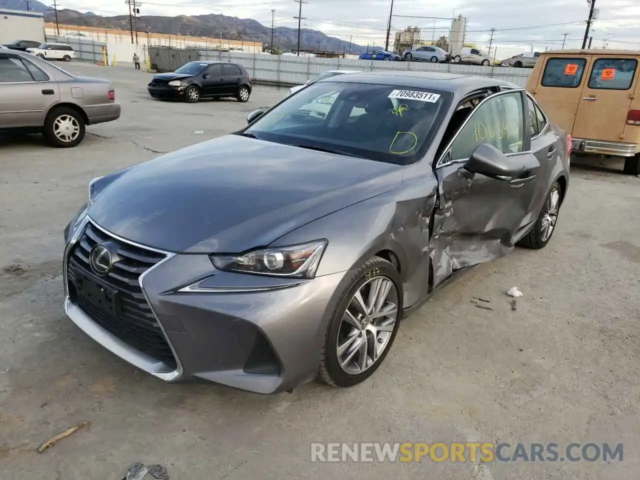 2 Photograph of a damaged car JTHBA1D26K5095384 LEXUS IS 2019