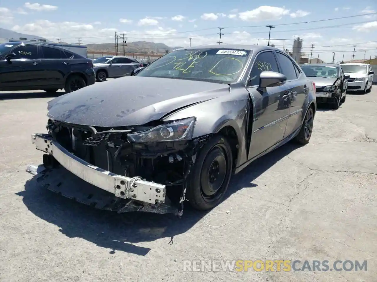 2 Photograph of a damaged car JTHBA1D26K5100289 LEXUS IS 2019