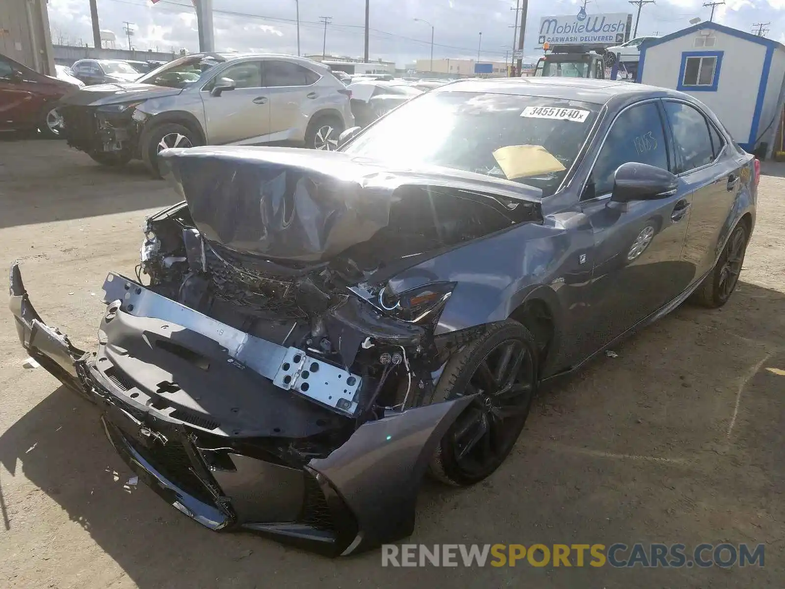 2 Photograph of a damaged car JTHBZ1D27K5033937 LEXUS IS 2019