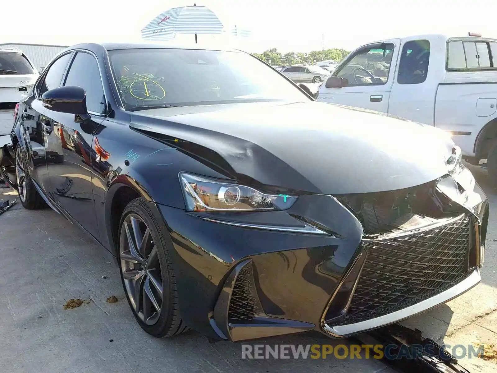 1 Photograph of a damaged car JTHBZ1D28K5034367 LEXUS IS 2019