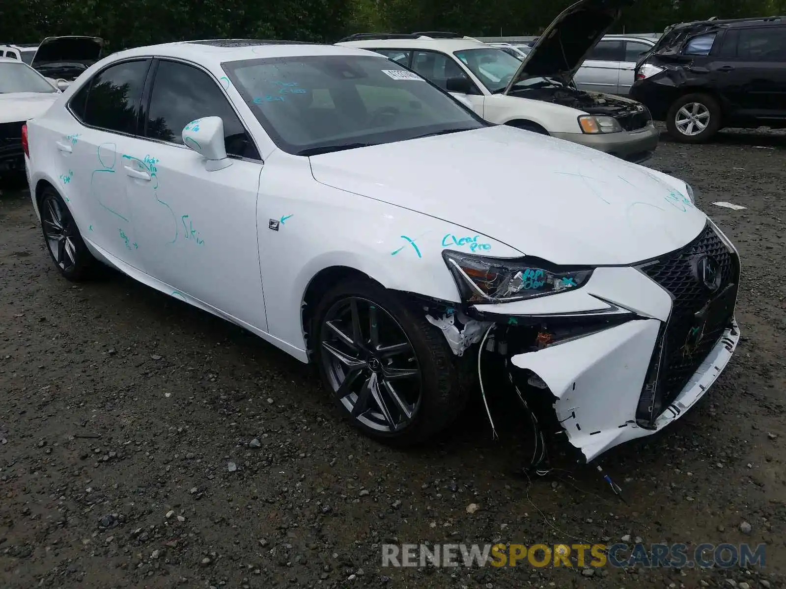 1 Photograph of a damaged car JTHC81D22K5034016 LEXUS IS 2019