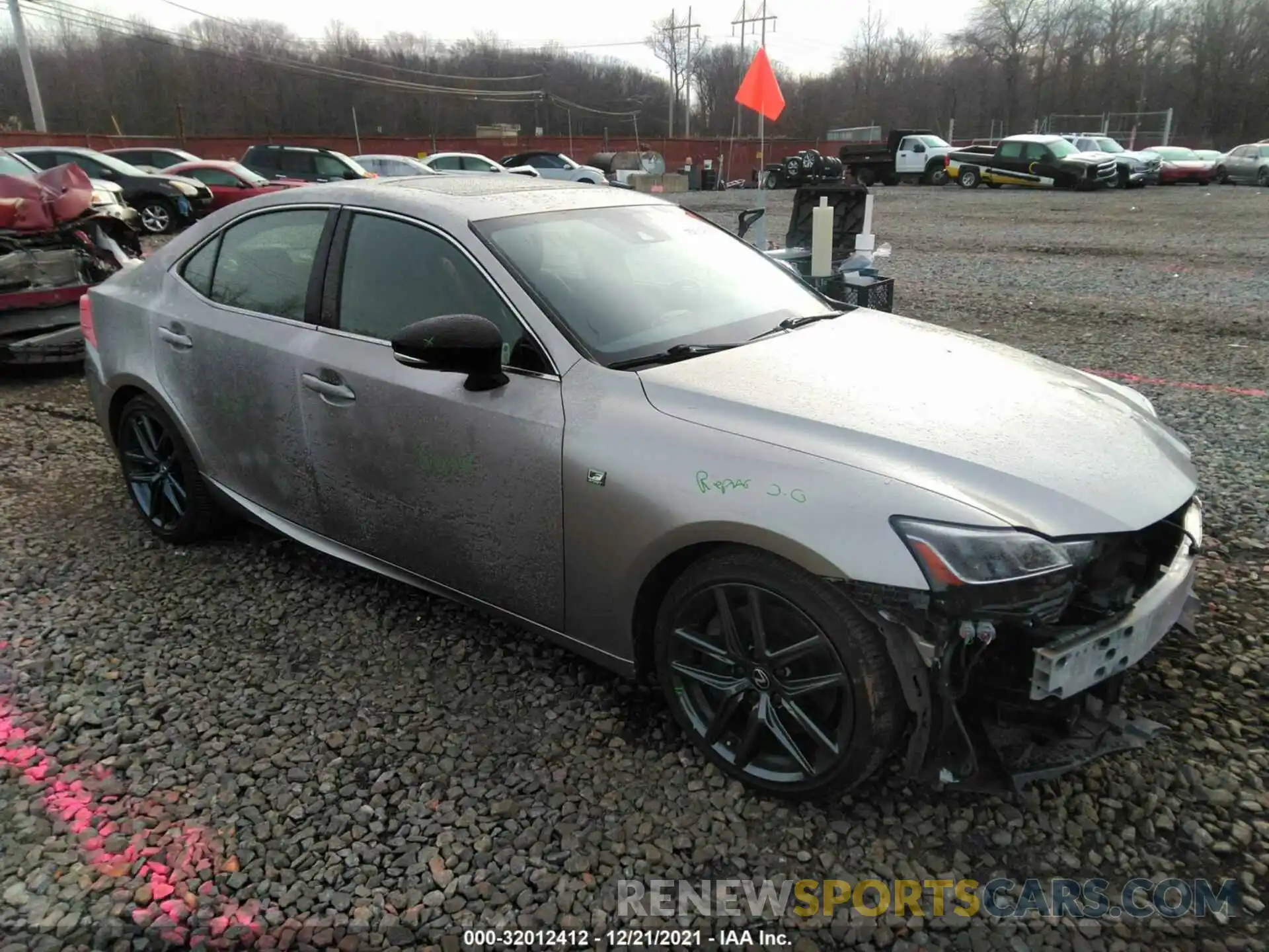 1 Photograph of a damaged car JTHC81D25K5037797 LEXUS IS 2019