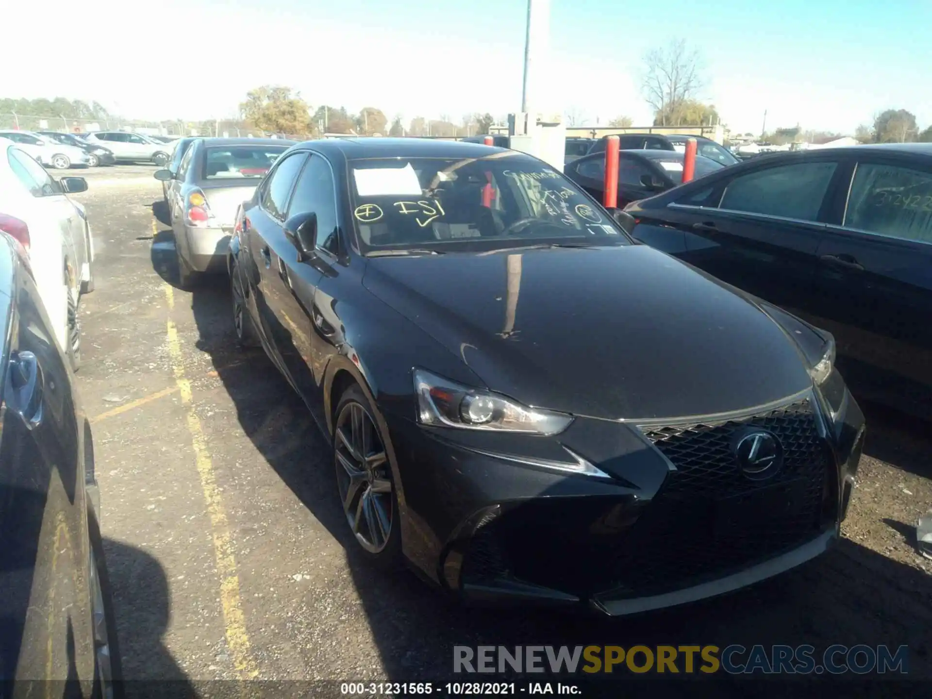 1 Photograph of a damaged car JTHC81D28K5038359 LEXUS IS 2019