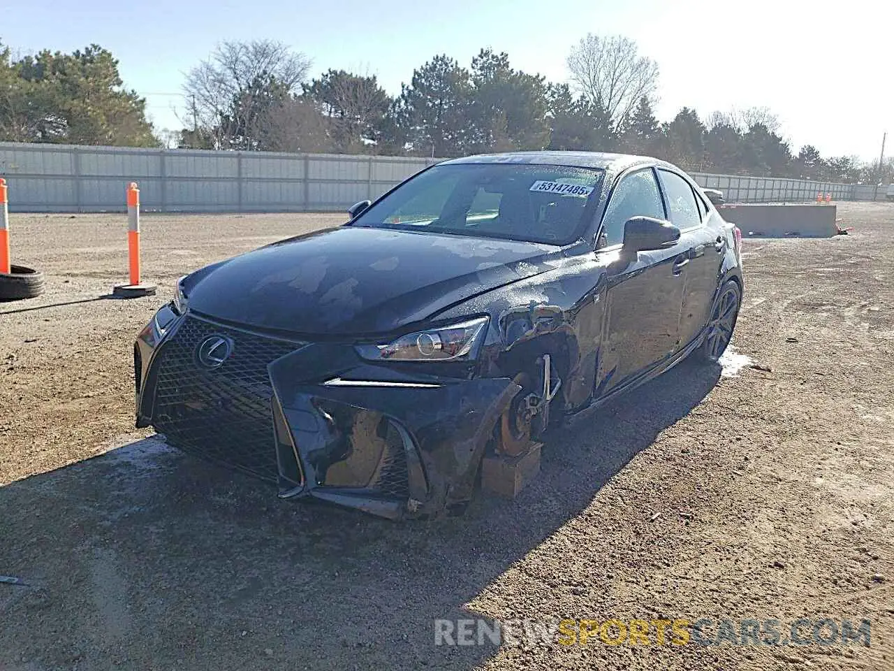 1 Photograph of a damaged car JTHC81D2XK5039979 LEXUS IS 2019