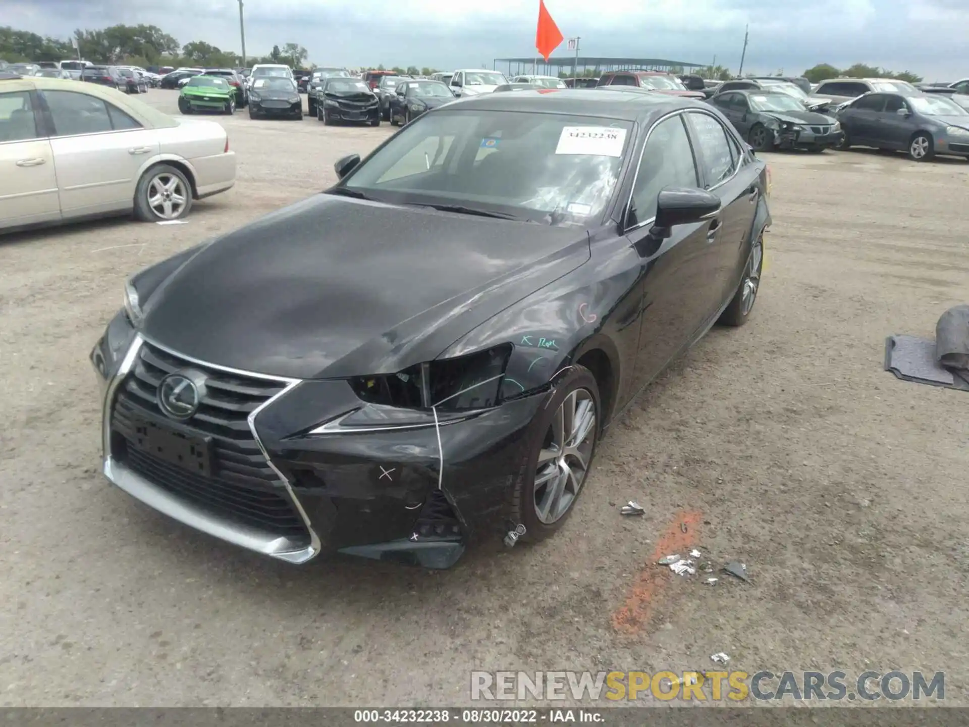 2 Photograph of a damaged car JTHAA1D20L5102746 LEXUS IS 2020