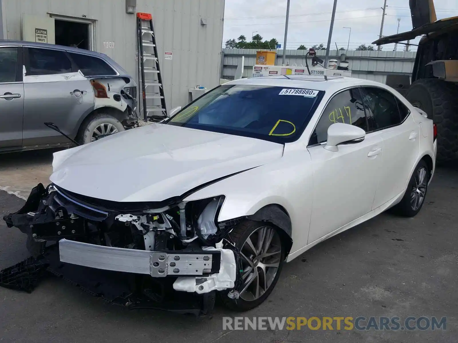 2 Photograph of a damaged car JTHAA1D20L5106649 LEXUS IS 2020