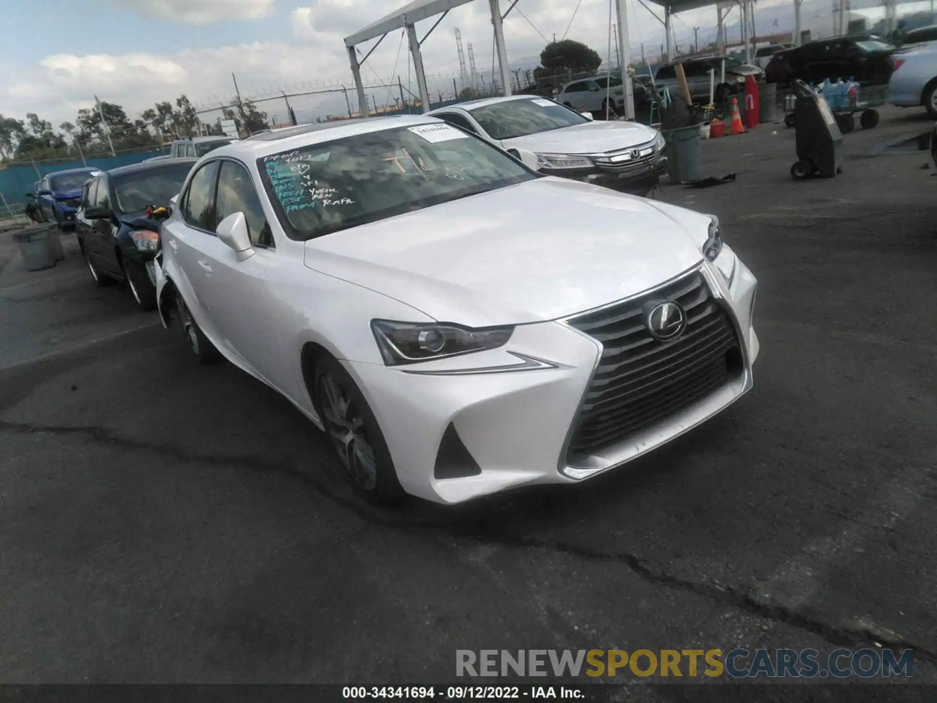 1 Photograph of a damaged car JTHAA1D21L5104182 LEXUS IS 2020