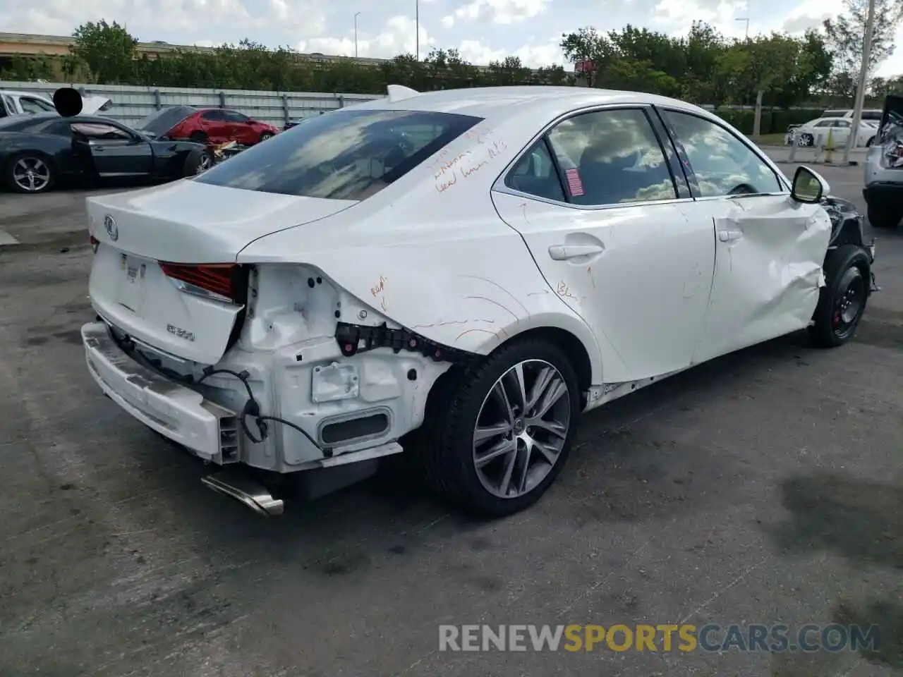 4 Photograph of a damaged car JTHAA1D21L5106515 LEXUS IS 2020