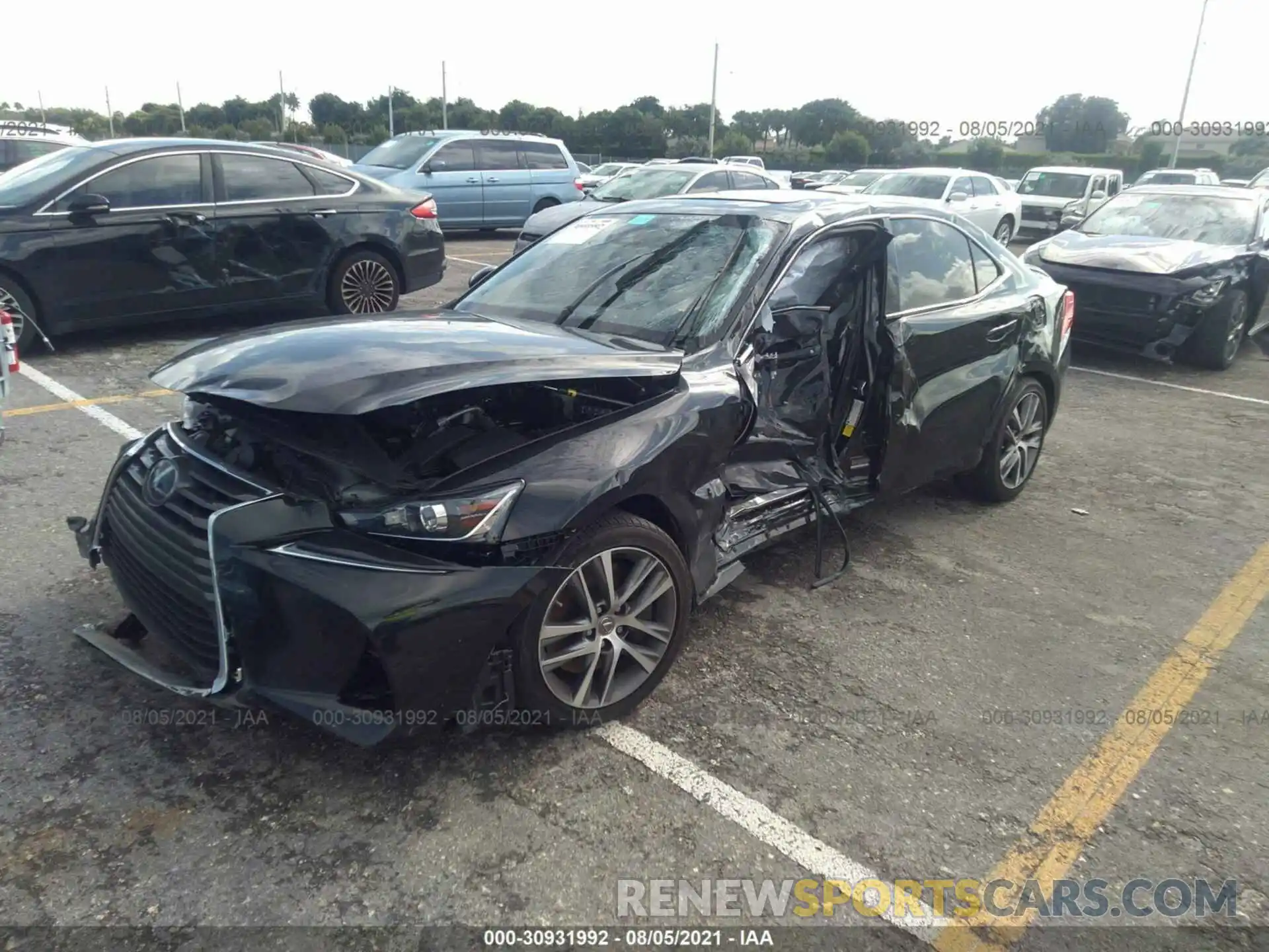 2 Photograph of a damaged car JTHAA1D22L5107866 LEXUS IS 2020