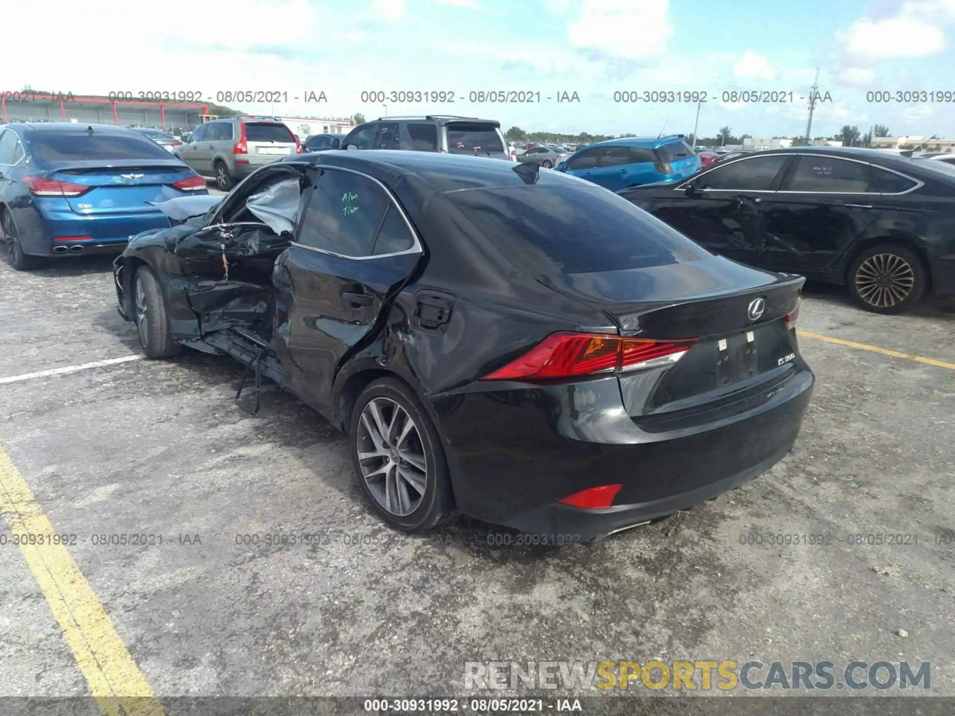 3 Photograph of a damaged car JTHAA1D22L5107866 LEXUS IS 2020