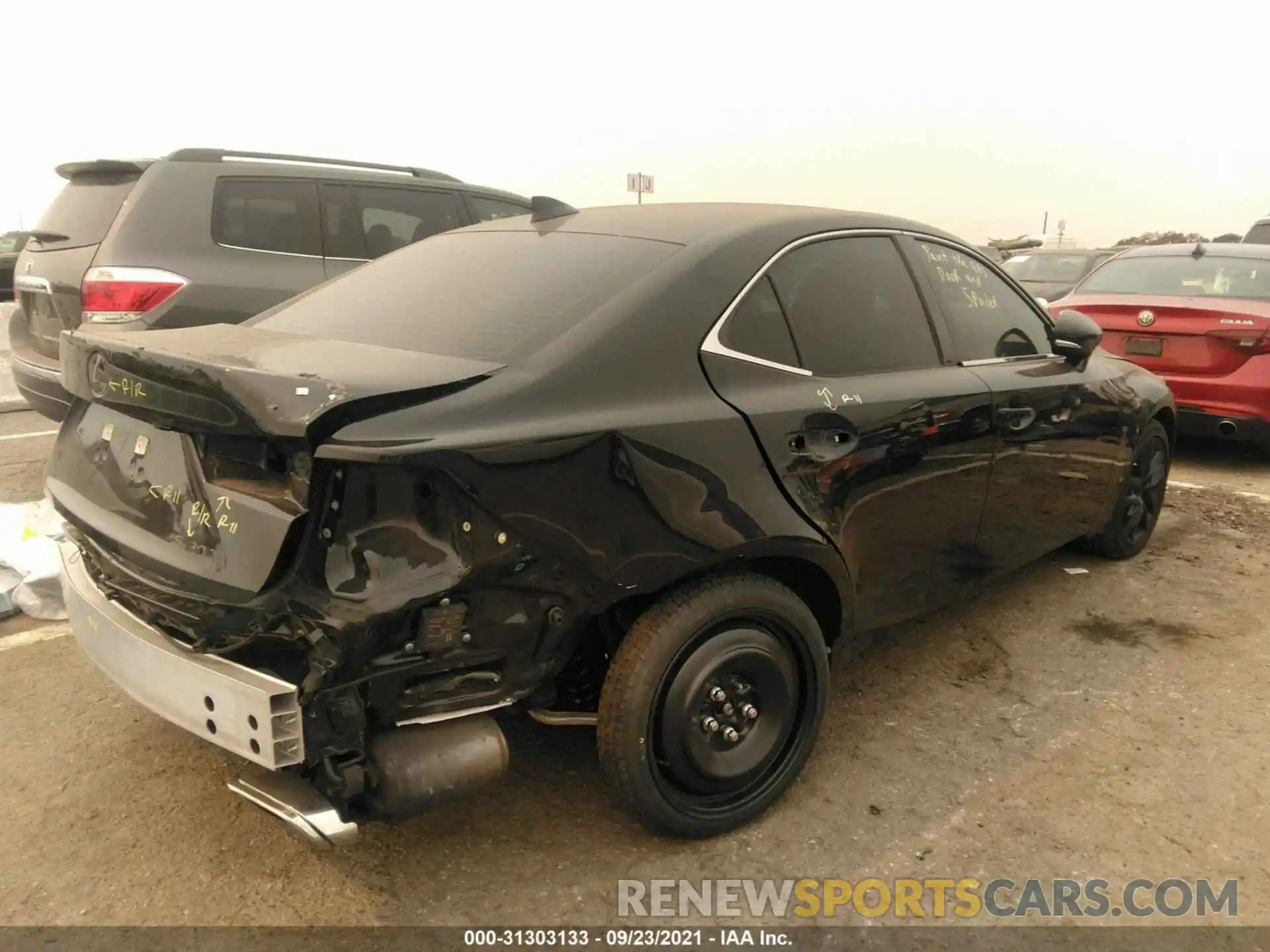 4 Photograph of a damaged car JTHAA1D24L5108811 LEXUS IS 2020