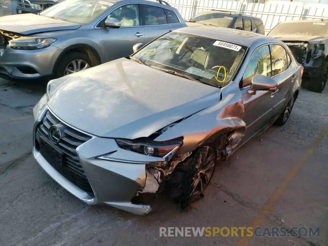 2 Photograph of a damaged car JTHAA1D27L5107653 LEXUS IS 2020