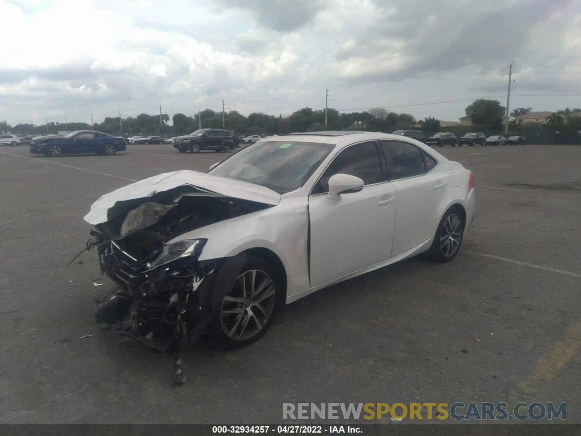 2 Photograph of a damaged car JTHAA1D28L5106835 LEXUS IS 2020