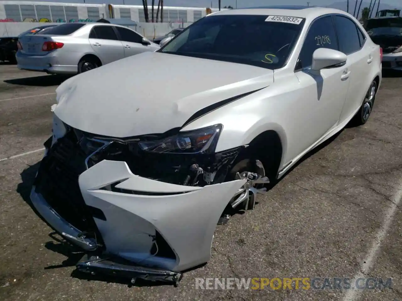 2 Photograph of a damaged car JTHAA1D29L5103300 LEXUS IS 2020