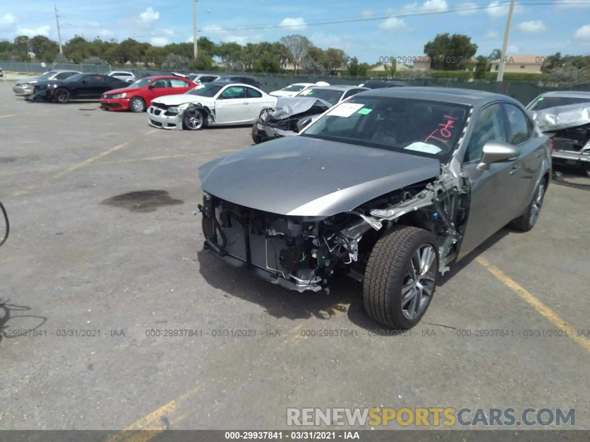 6 Photograph of a damaged car JTHAA1D29L5108500 LEXUS IS 2020