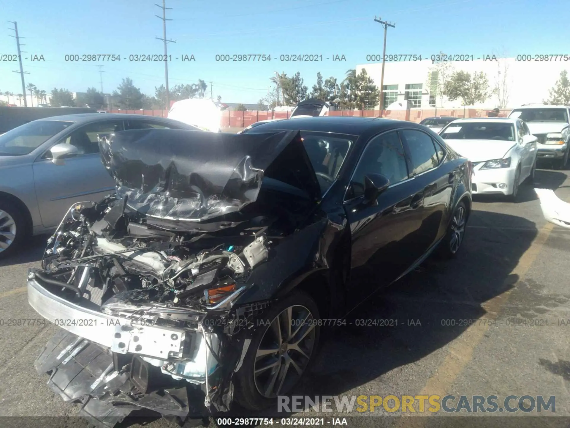 2 Photograph of a damaged car JTHDA1D22L5106892 LEXUS IS 2020