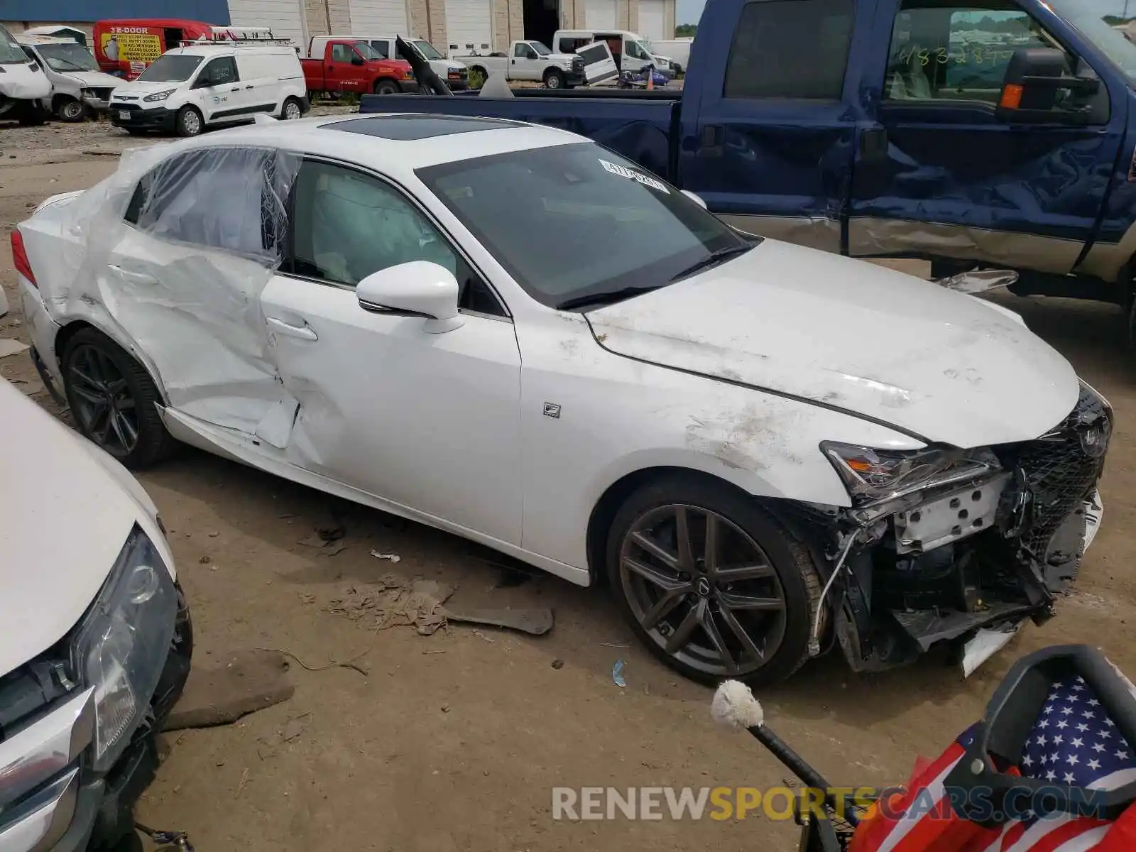 1 Photograph of a damaged car JTHG81F24L5041131 LEXUS IS 2020