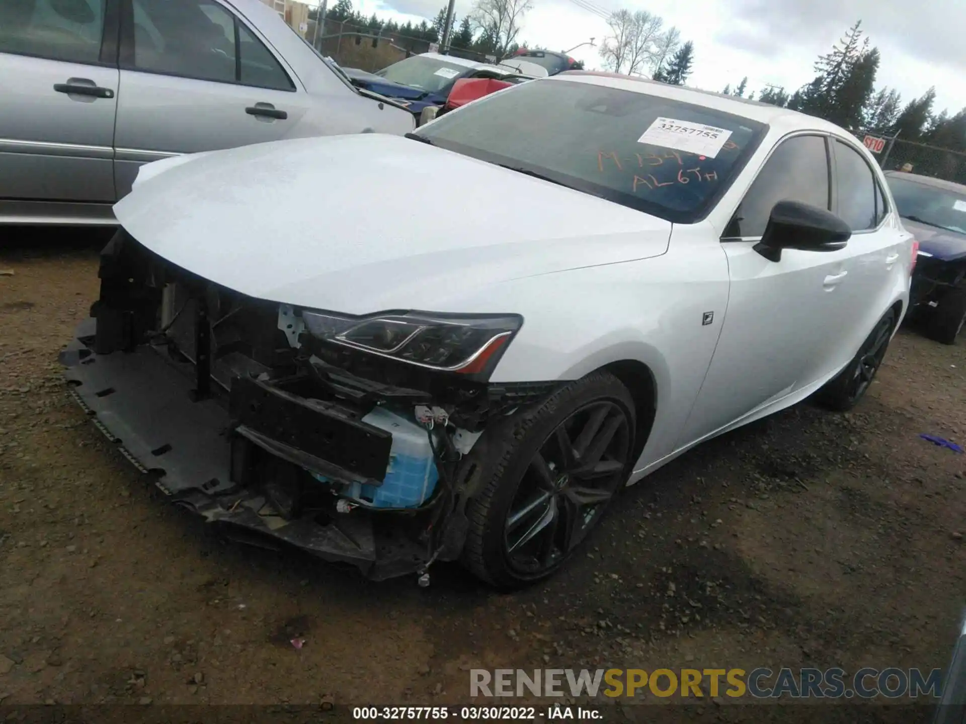 2 Photograph of a damaged car JTHG81F2XL5041442 LEXUS IS 2020