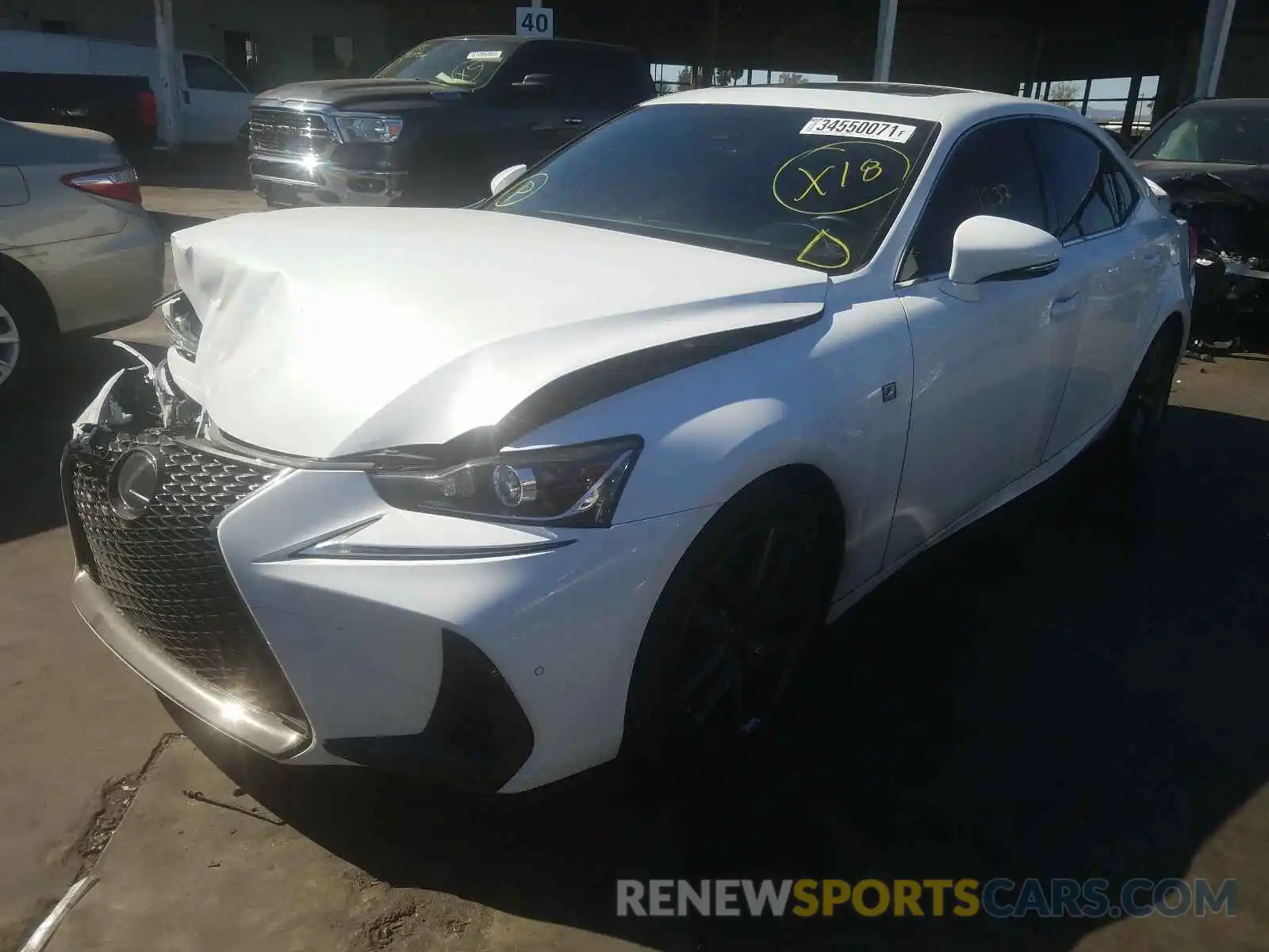 2 Photograph of a damaged car JTHGA1D24L5105837 LEXUS IS 2020