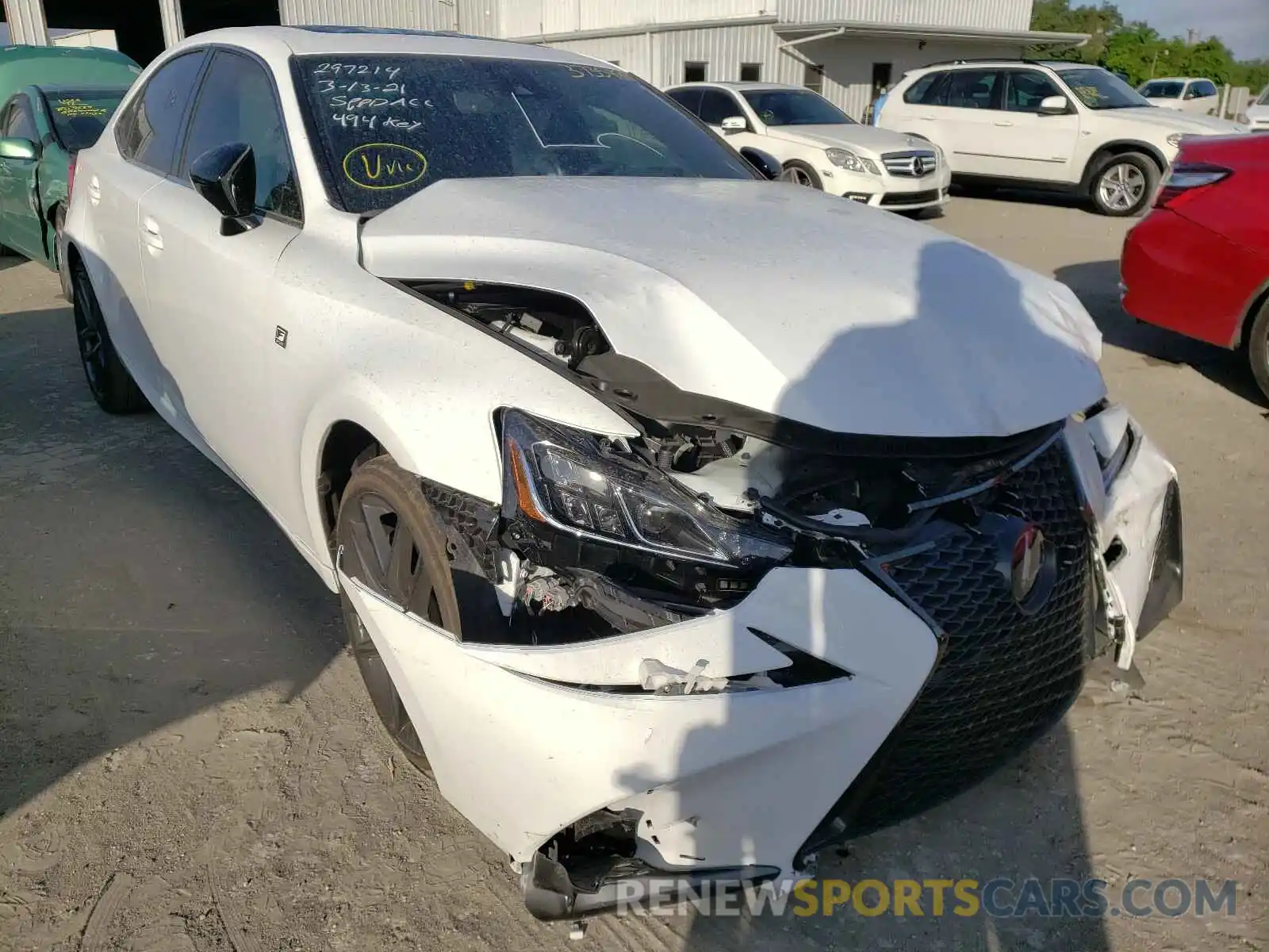 1 Photograph of a damaged car JTHGA1D25L5108522 LEXUS IS 2020