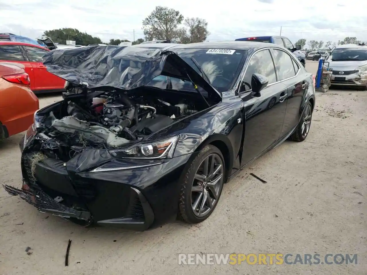 2 Photograph of a damaged car JTHGA1D26L5102549 LEXUS IS 2020