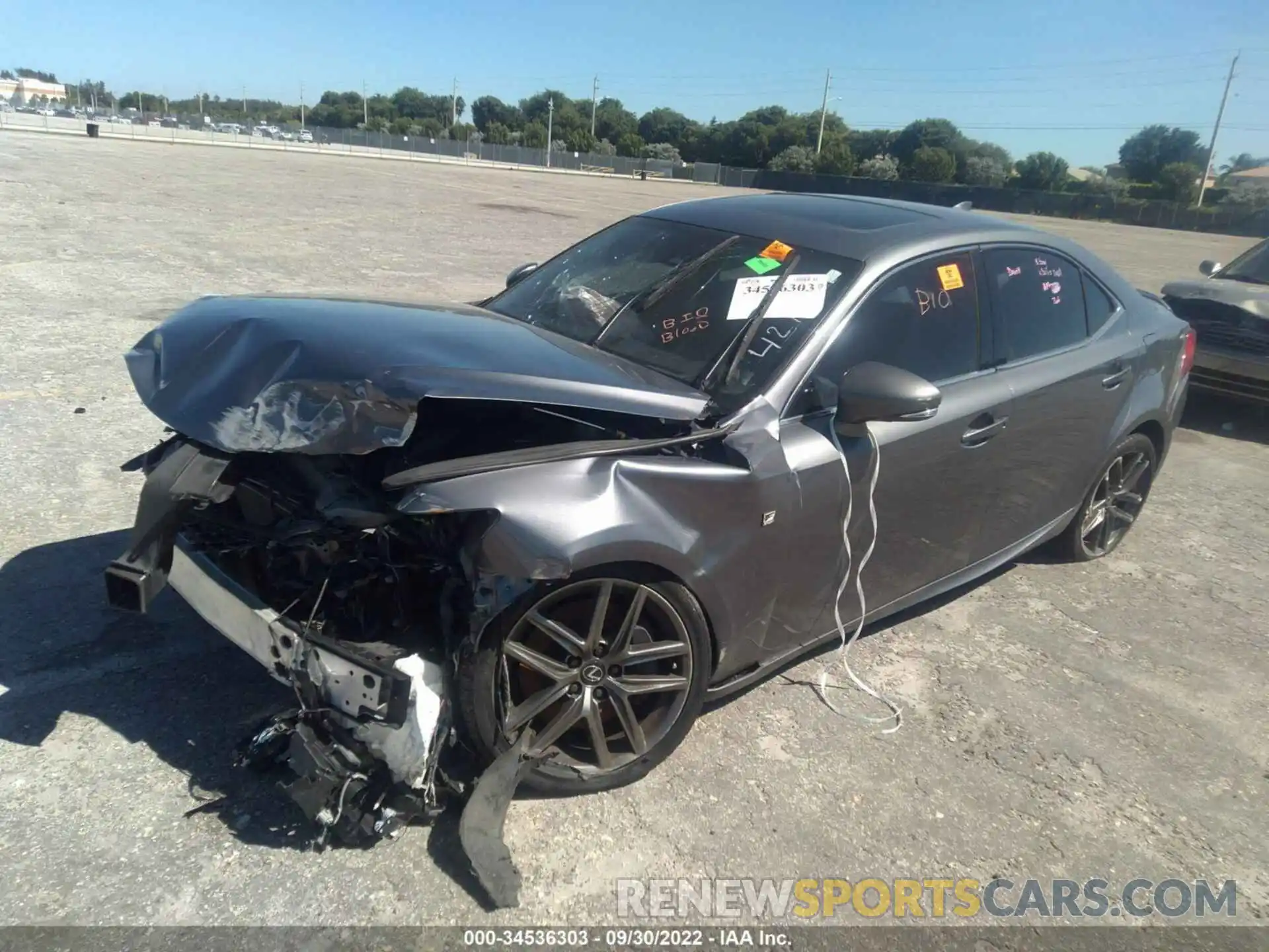 2 Photograph of a damaged car JTHGA1D26L5104219 LEXUS IS 2020