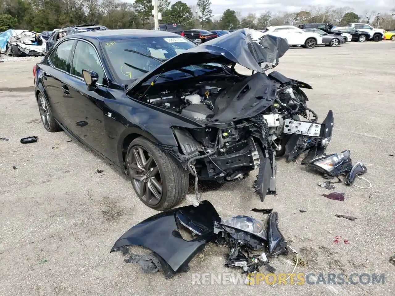 1 Photograph of a damaged car JTHGA1D26L5106987 LEXUS IS 2020