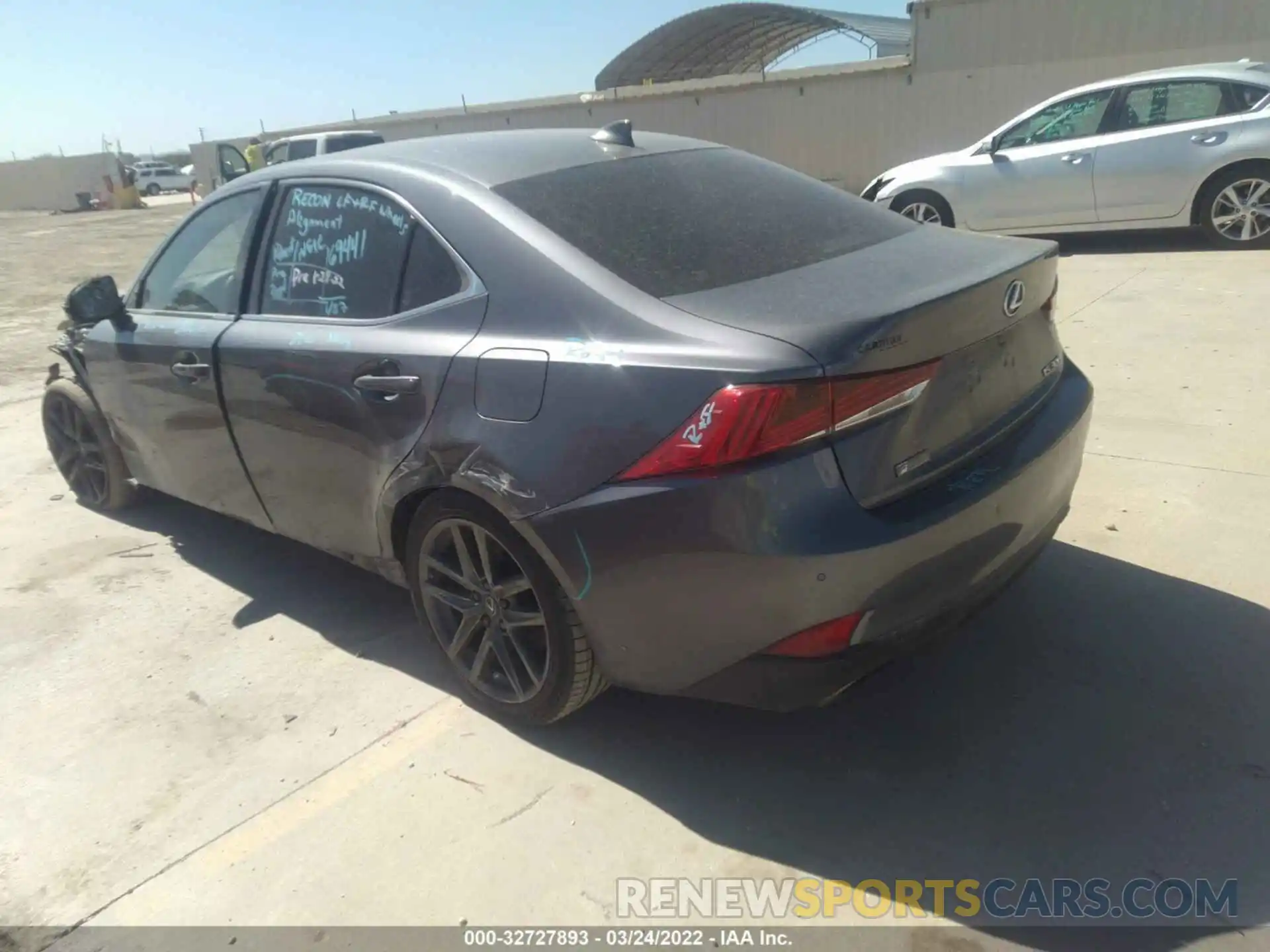 3 Photograph of a damaged car JTHGA1D27L5104164 LEXUS IS 2020