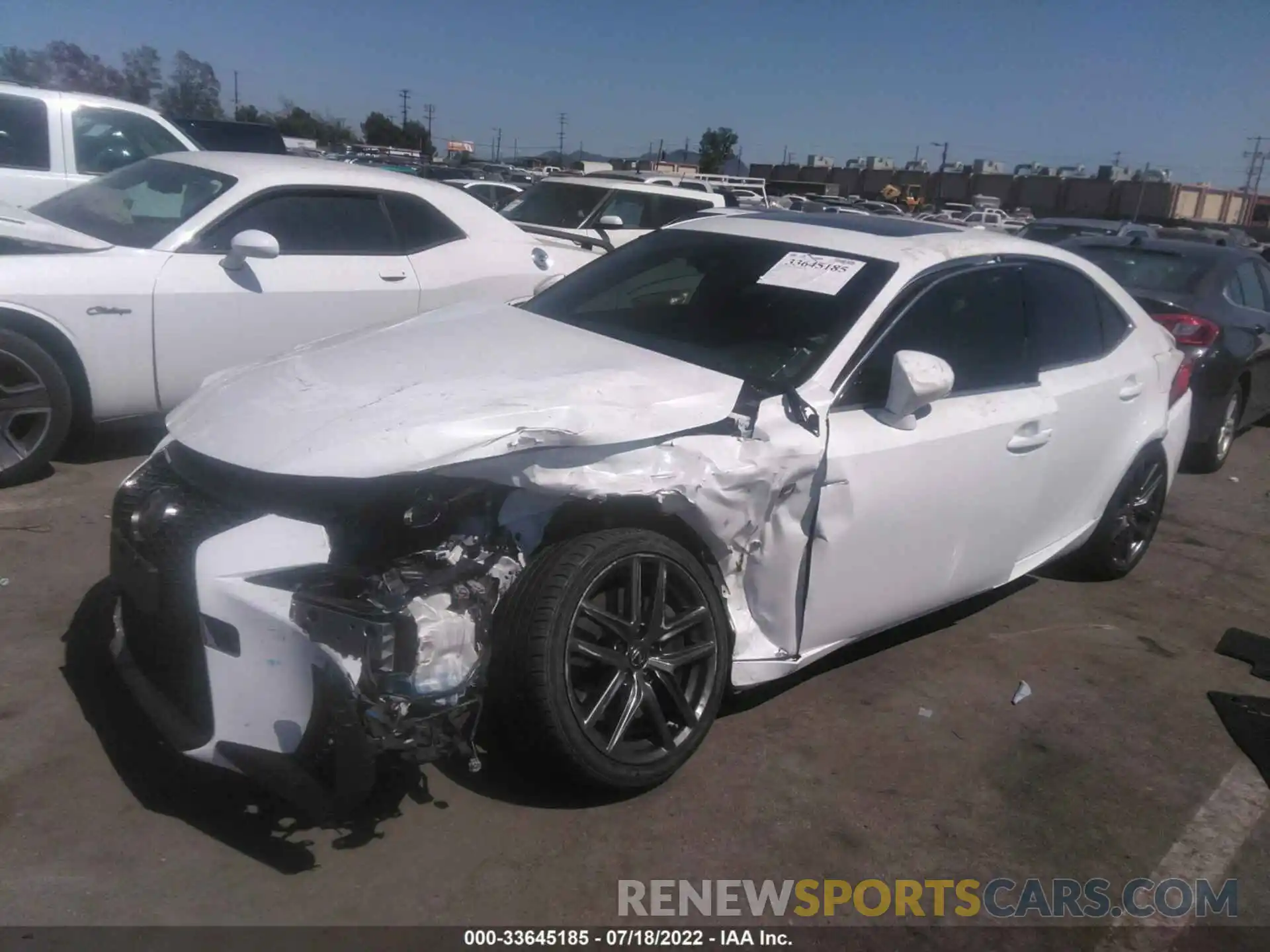 2 Photograph of a damaged car JTHGA1D27L5104410 LEXUS IS 2020