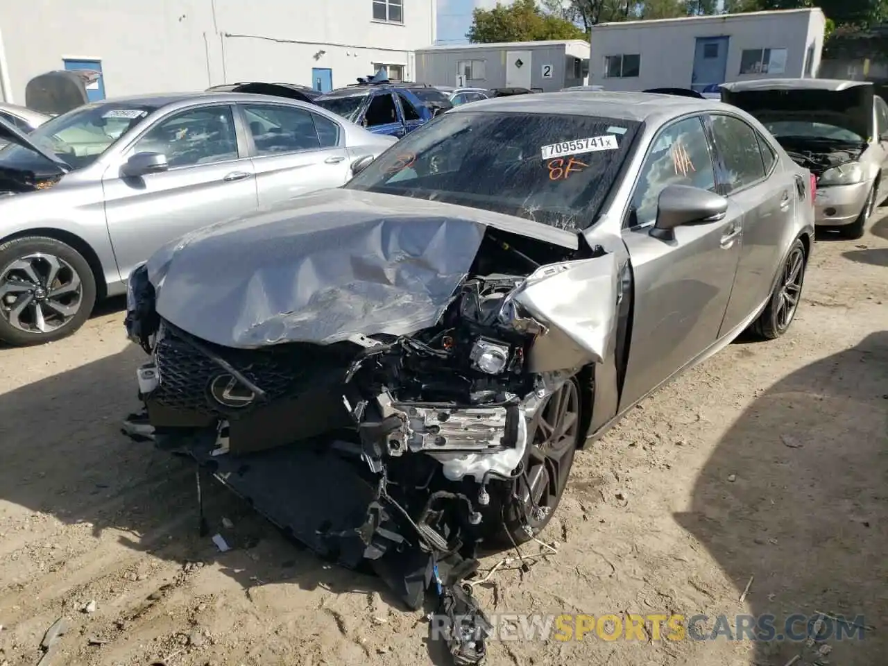 2 Photograph of a damaged car JTHGZ1B24L5036420 LEXUS IS 2020