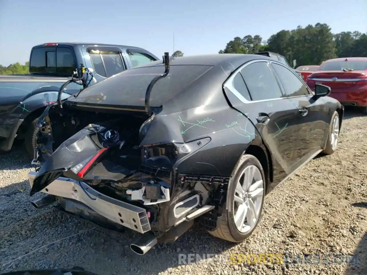 4 Photograph of a damaged car JTHAA1D20M5117264 LEXUS IS 2021