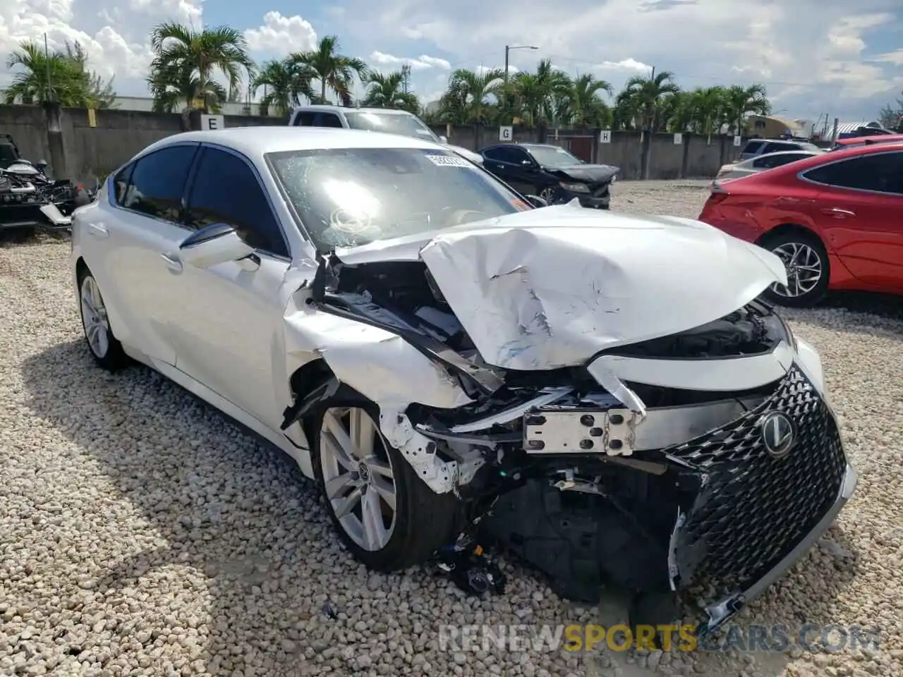 1 Photograph of a damaged car JTHAA1D21M5113417 LEXUS IS 2021