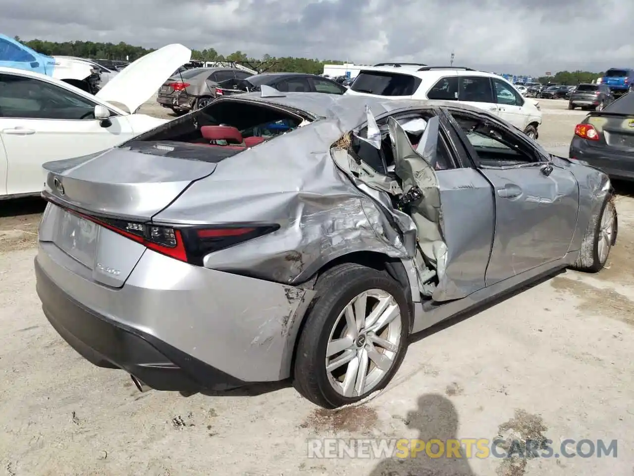 3 Photograph of a damaged car JTHAA1D21M5113837 LEXUS IS 2021