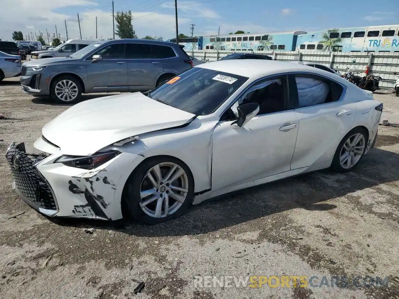 1 Photograph of a damaged car JTHAA1D21M5113885 LEXUS IS 2021