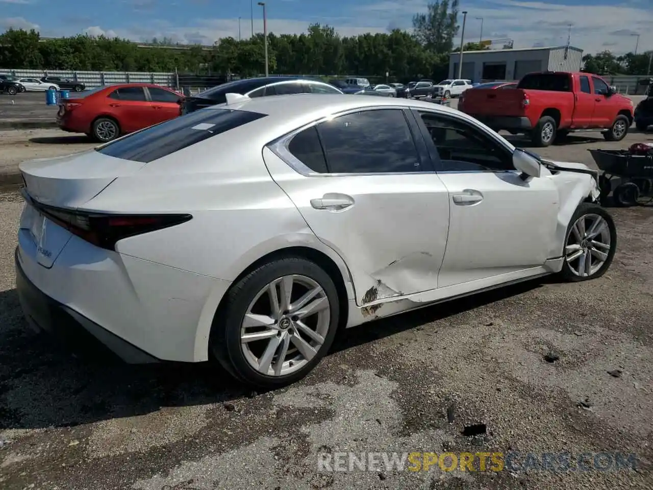 3 Photograph of a damaged car JTHAA1D21M5113885 LEXUS IS 2021