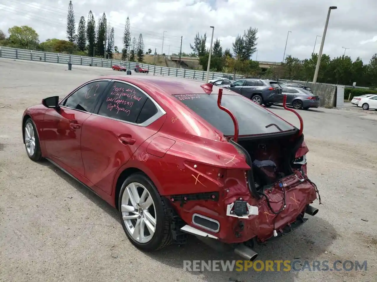 3 Photograph of a damaged car JTHAA1D24M5114478 LEXUS IS 2021