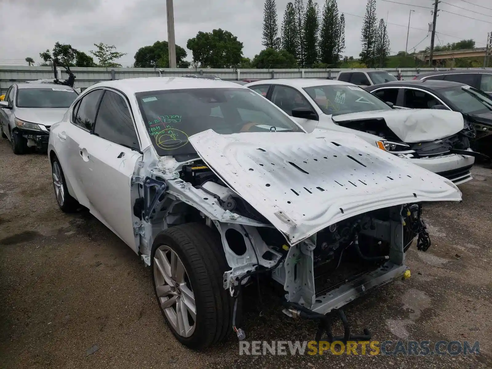 1 Photograph of a damaged car JTHAA1D26M5109220 LEXUS IS 2021