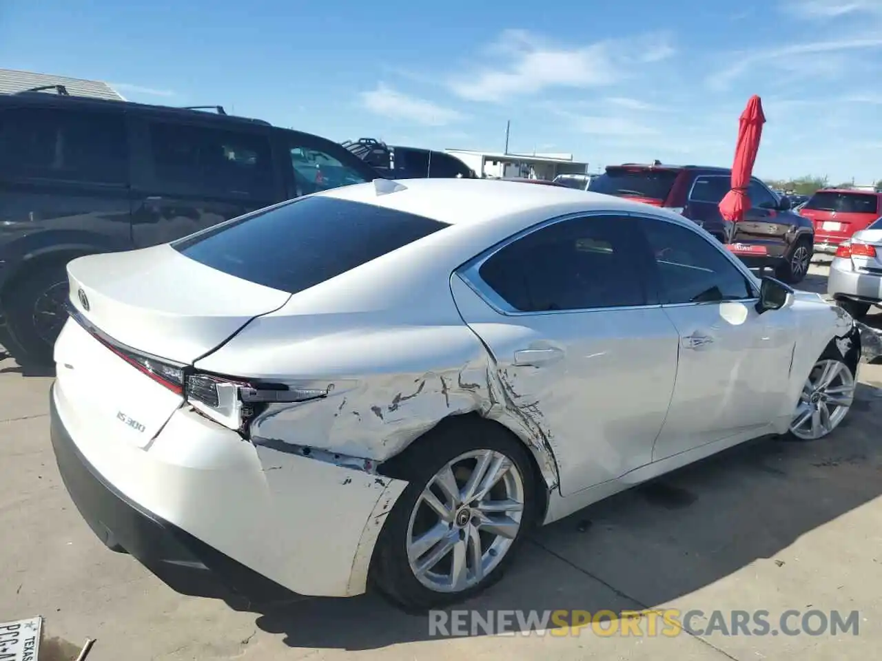 3 Photograph of a damaged car JTHAA1D26M5109590 LEXUS IS 2021