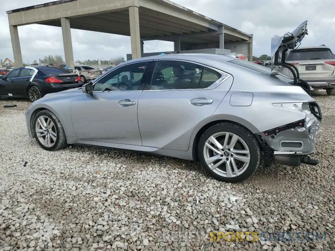 2 Photograph of a damaged car JTHAA1D28M5109185 LEXUS IS 2021