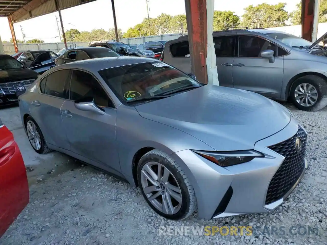 1 Photograph of a damaged car JTHAA1D28M5112796 LEXUS IS 2021