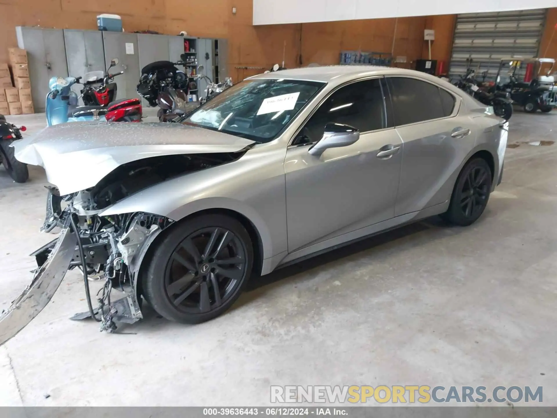 2 Photograph of a damaged car JTHAA1D2XM5109379 LEXUS IS 2021