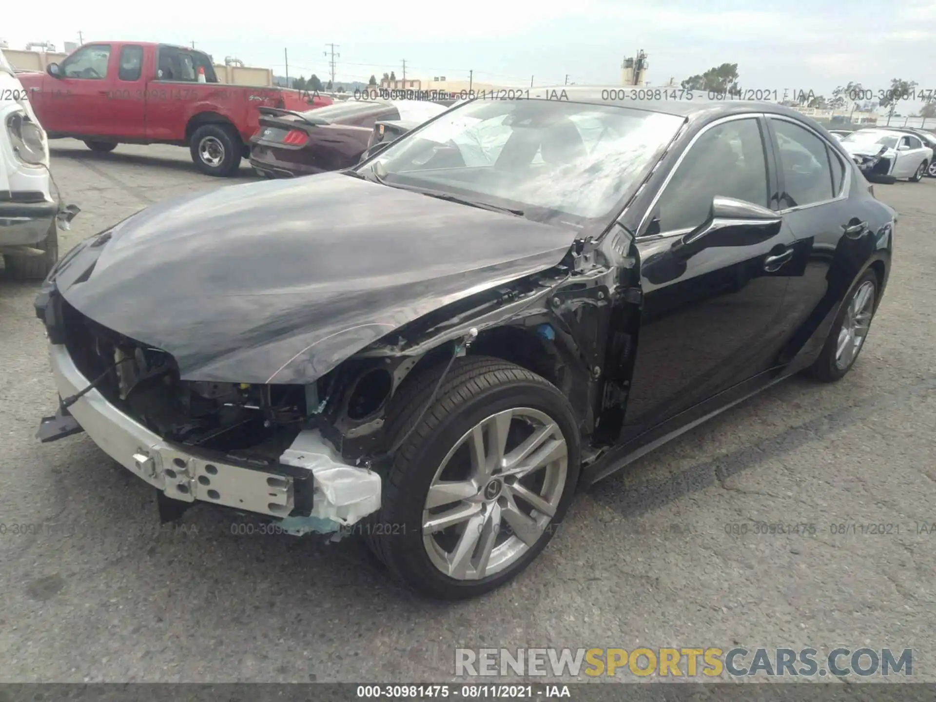 2 Photograph of a damaged car JTHAA1D2XM5113786 LEXUS IS 2021