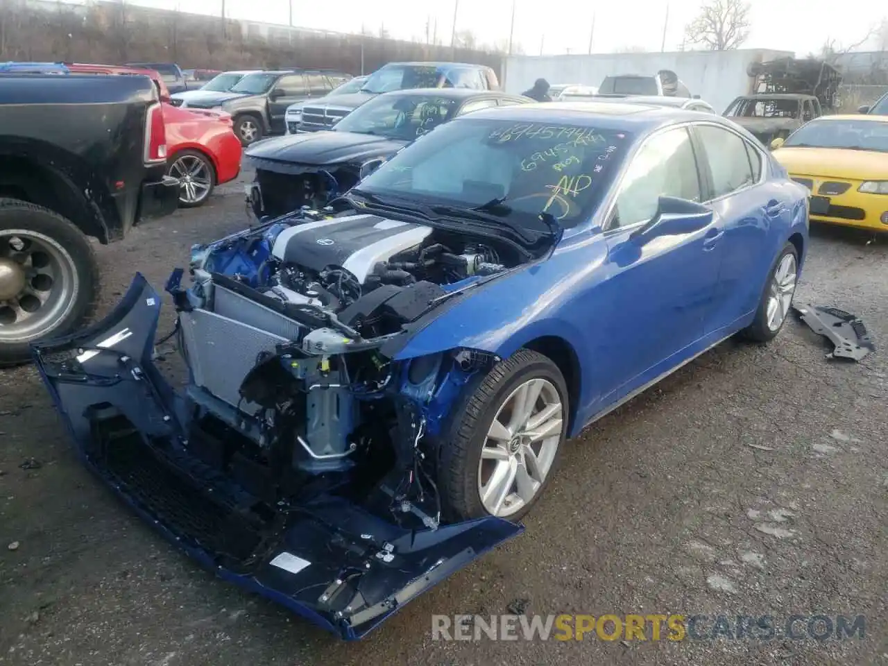 2 Photograph of a damaged car JTHC81F20M5046200 LEXUS IS 2021