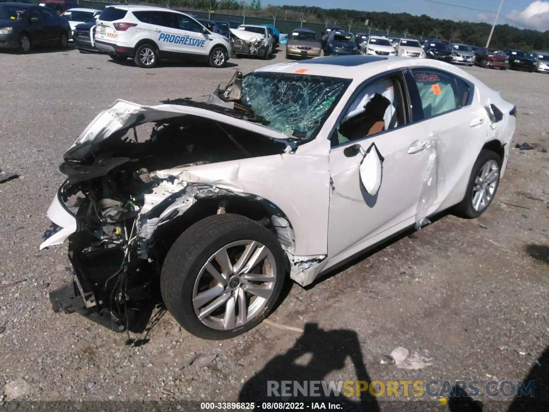 2 Photograph of a damaged car JTHC81F24M5043736 LEXUS IS 2021