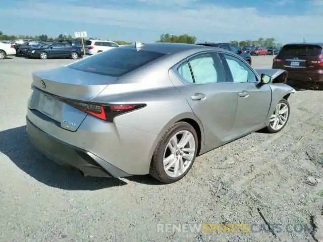 4 Photograph of a damaged car JTHC81F2XM5044406 LEXUS IS 2021