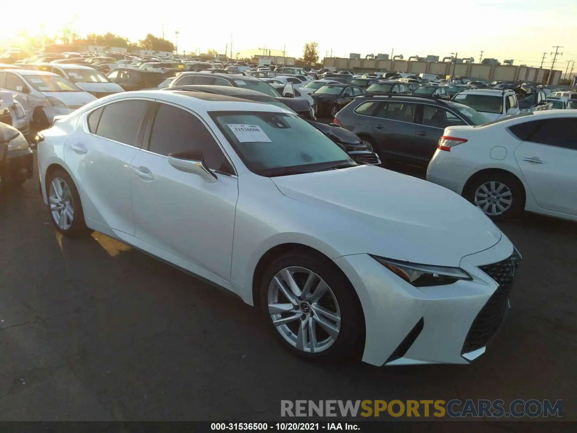 1 Photograph of a damaged car JTHCA1D20M5110565 LEXUS IS 2021