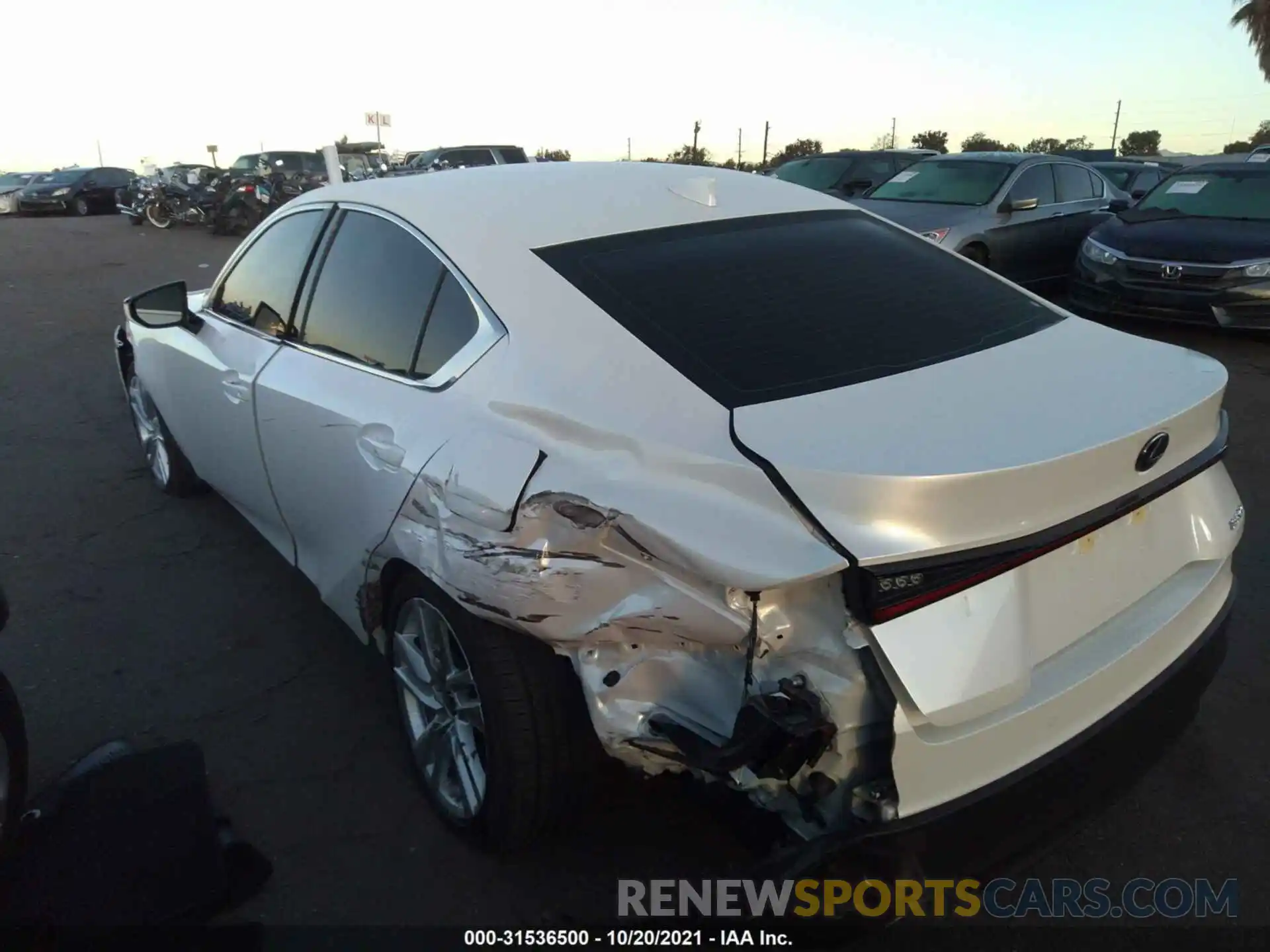 3 Photograph of a damaged car JTHCA1D20M5110565 LEXUS IS 2021