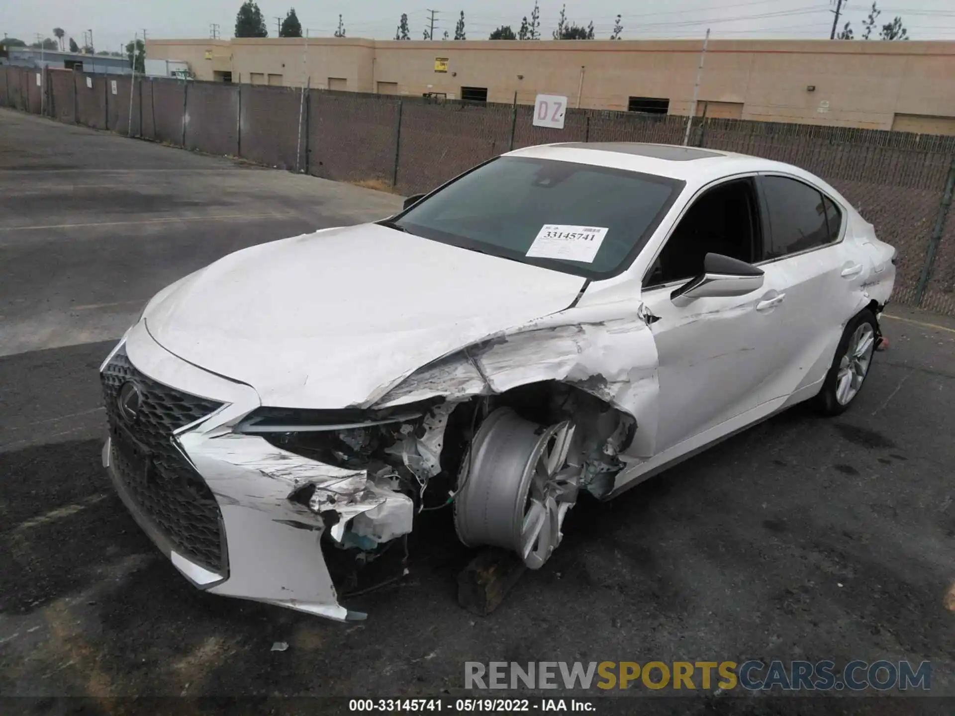 2 Photograph of a damaged car JTHCA1D20M5112364 LEXUS IS 2021