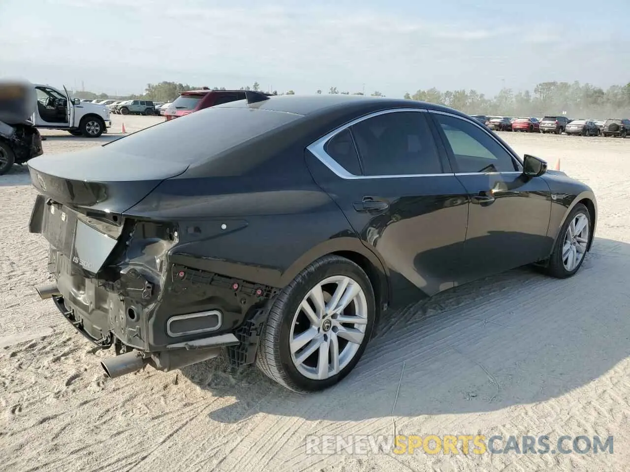 3 Photograph of a damaged car JTHCA1D20M5117600 LEXUS IS 2021